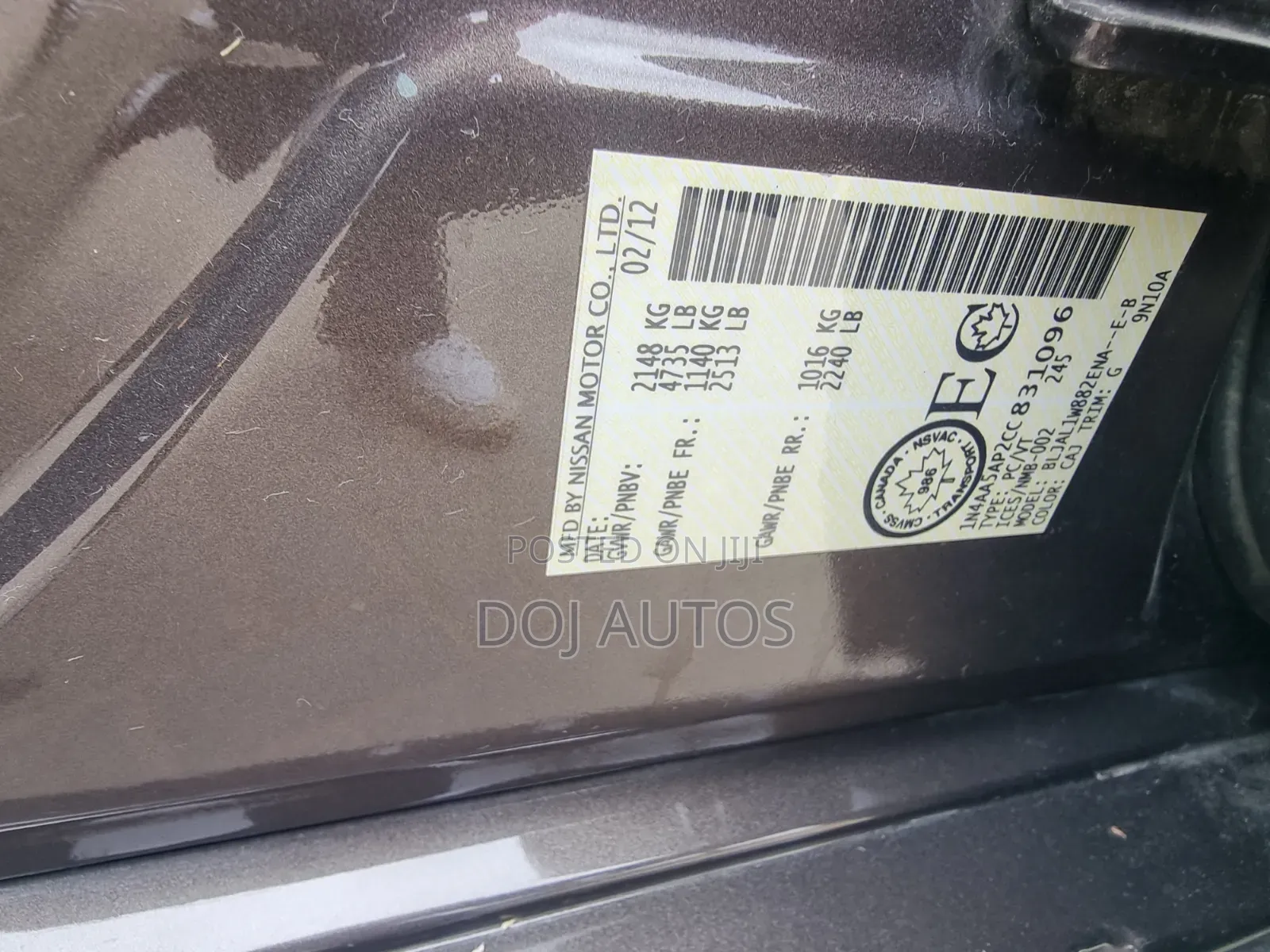 Nissan Maxima 2012 Brown