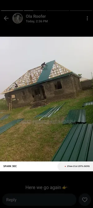 Aluminum Roofing Sheet Brake Green and L
