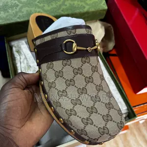 Original Gucci Brown Signature Mule 40-47