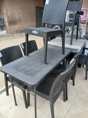 Rattan (Altak) Six Seaters Patio/Balcony Table and Chair