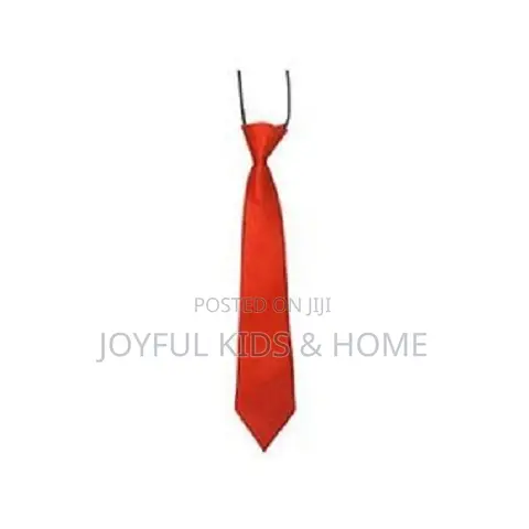 Kids Necktie, One Size Elasticated Satin Plain Colored