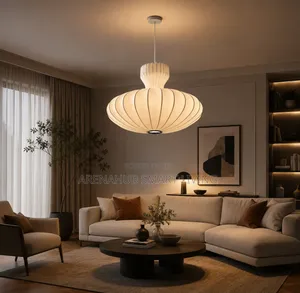 Wabi-Sabi Silk Mushroom Pendant Lamp, Nordic