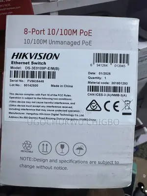 Hikvision 8 Port 10/100m POE Switch DS-3E0109P-E/M(B)