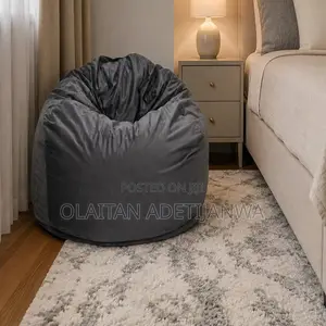 Washable Grey Beanbag Sofa Office Home