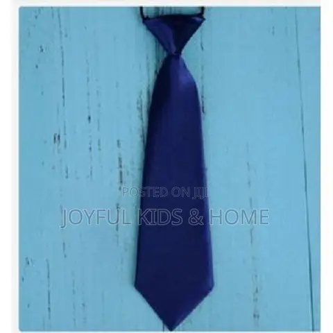 Kids Necktie, One Size Elasticated Satin Plain Colored