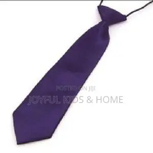 Kids Necktie, One Size Elasticated Satin Plain Colored