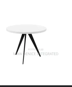 Modern Round Coffee Table – White Top Side Table