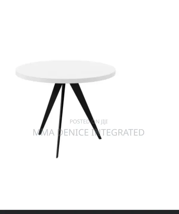 Modern Round Coffee Table – White Top Side Table