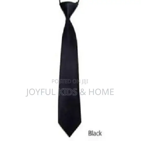 Kids Necktie, One Size Elasticated Satin Plain Colored
