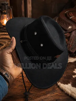 Country Club Stylish Cowboy Men's Hat Black