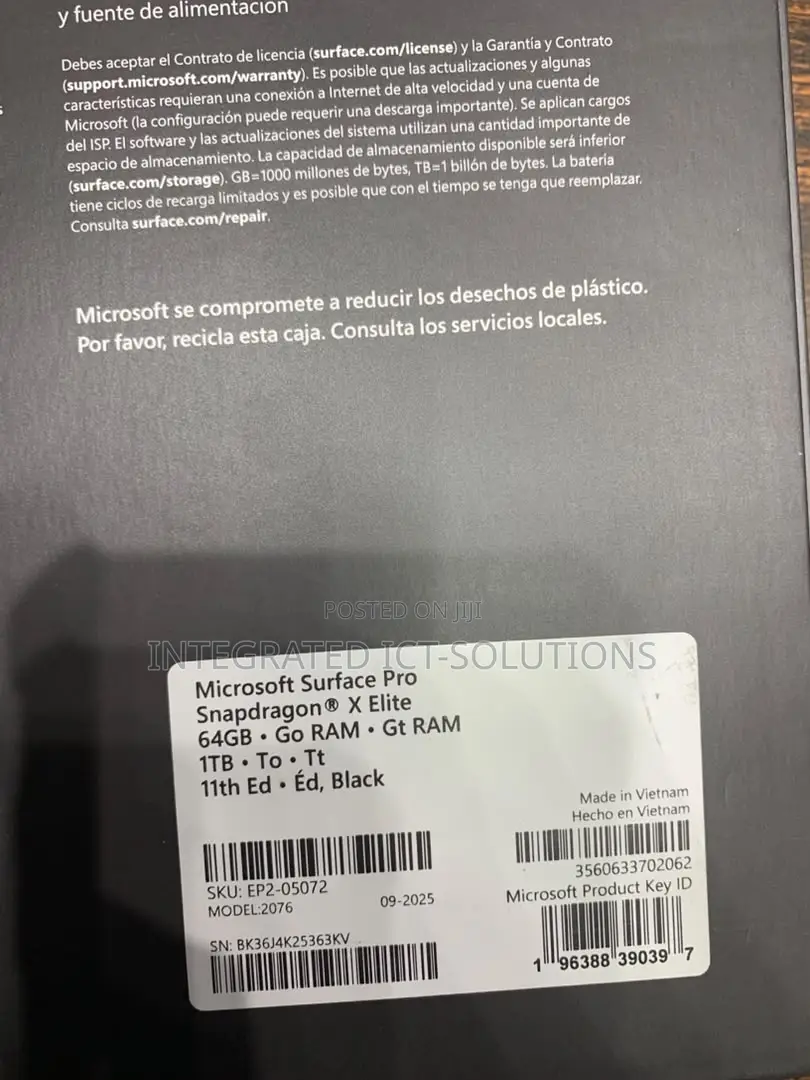 New Microsoft Surface Pro 1 TB Black