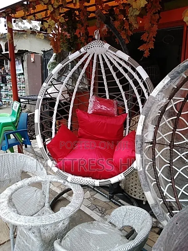 Reddish Cushion Hanging Swing