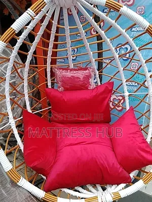 Red Cushion Golden Single Swing
