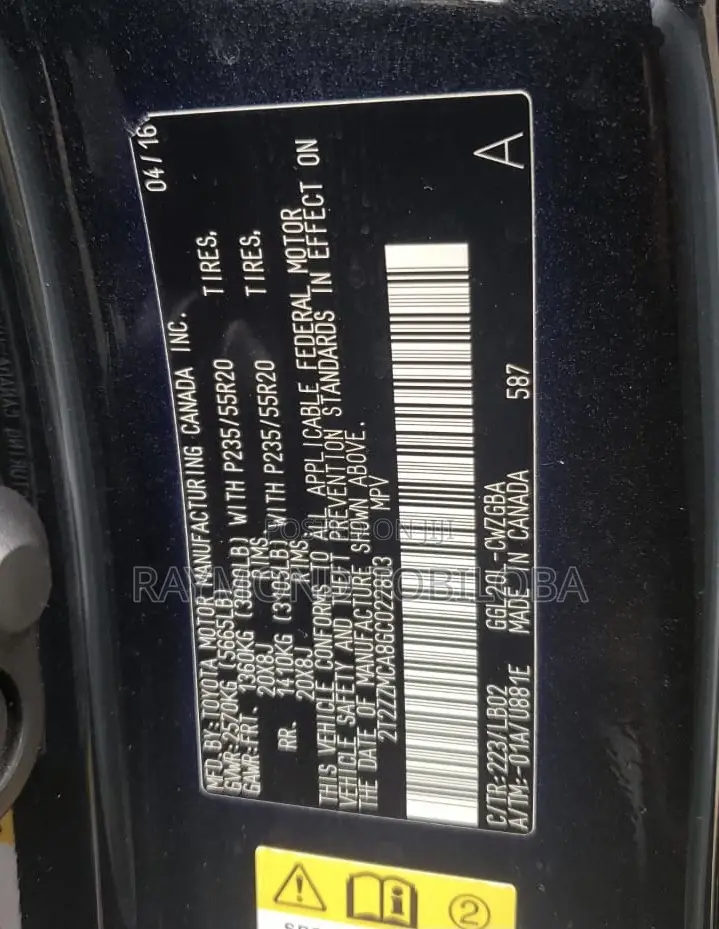 Lexus RX 2016 Black