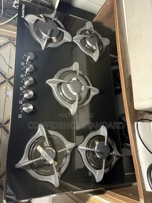 Polystar 5 Burner Tempered Glass 90cm Built in Gashub