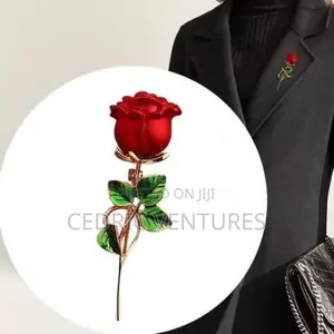 Elegant Flower Rose Brooch Pin for Women