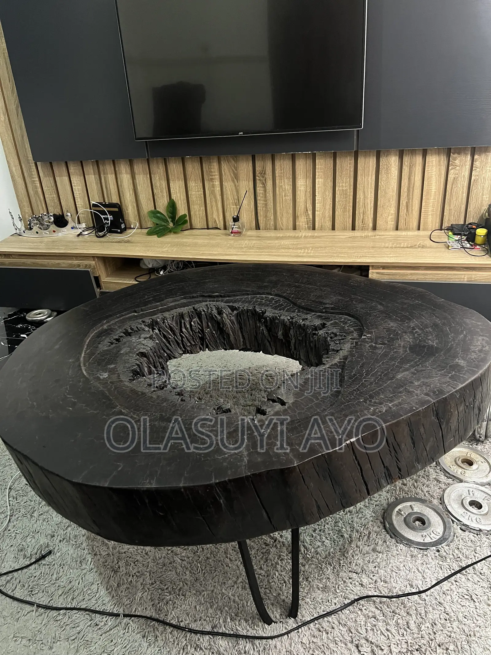 Natural Wood Slab Center Table