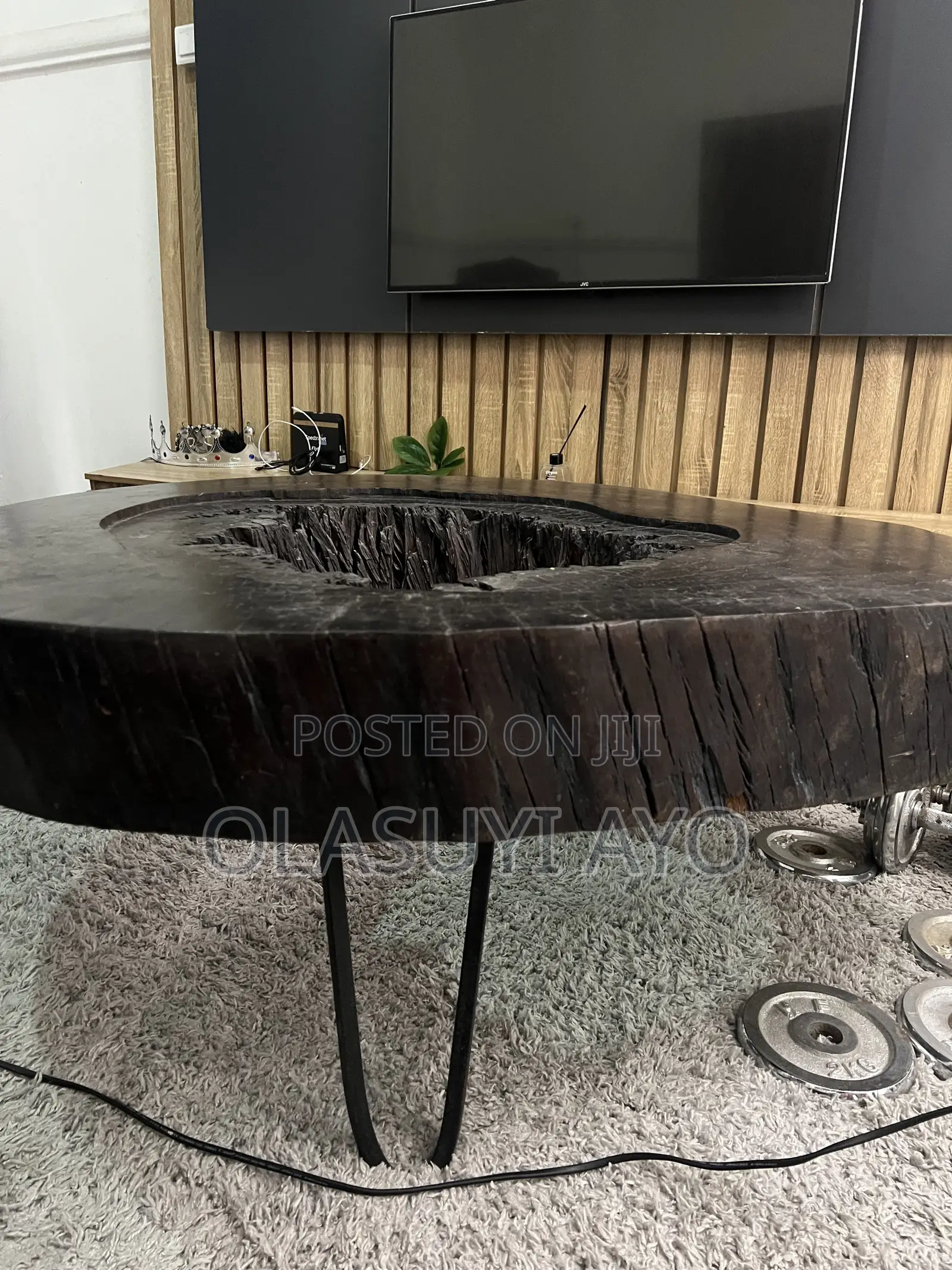 Natural Wood Slab Center Table