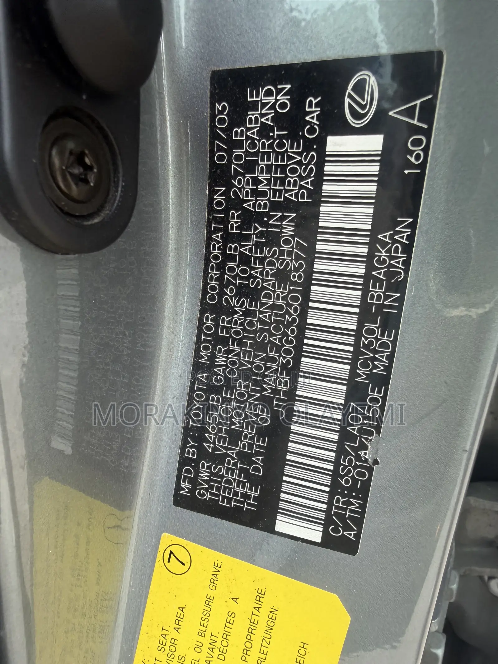 Lexus ES 300 2003 Green