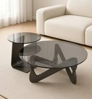 Imported Black Centre Table 2in1 Compartment