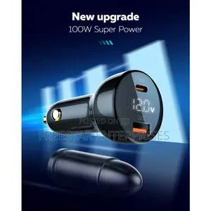 LDNIO 100W Fast Car Charger Adapter - Dual Port PD