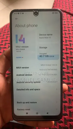 Xiaomi Redmi Note 12 4G 128 GB Gray