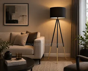 Creative Tripod LED Floor Lamps Designer Minimalist Fabric Lampshade