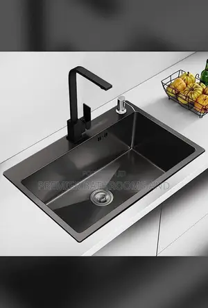 Solid Kitchen Sink Black