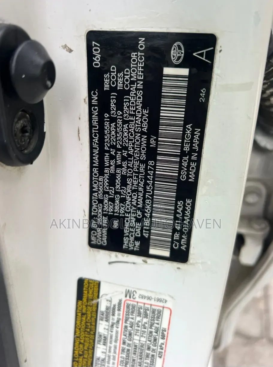 Toyota Camry 2010 White