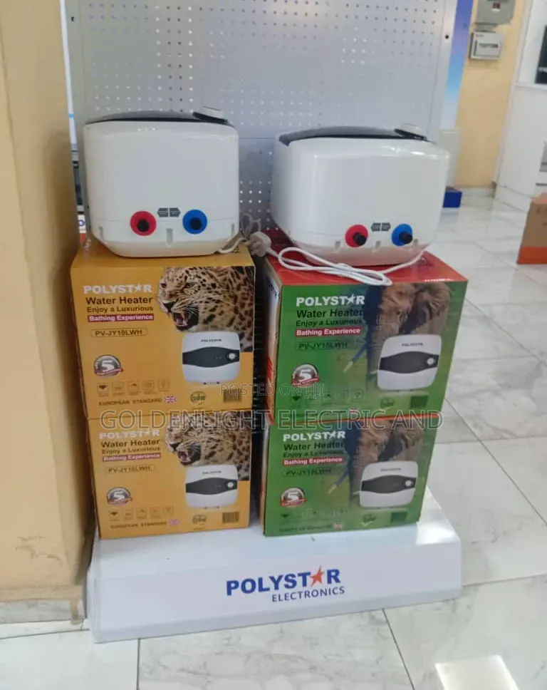 Polystar 15-Litre Vertical Electric Water Heater (Model: PV-JY15LWH).