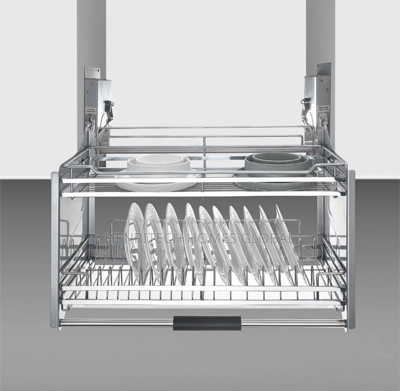 Pull-Down Elevator Plate Rack