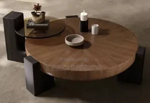 Multi Colored Wooden Top Center Table