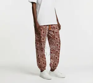 Ankara Joggers With Elastic Waist + Bottom