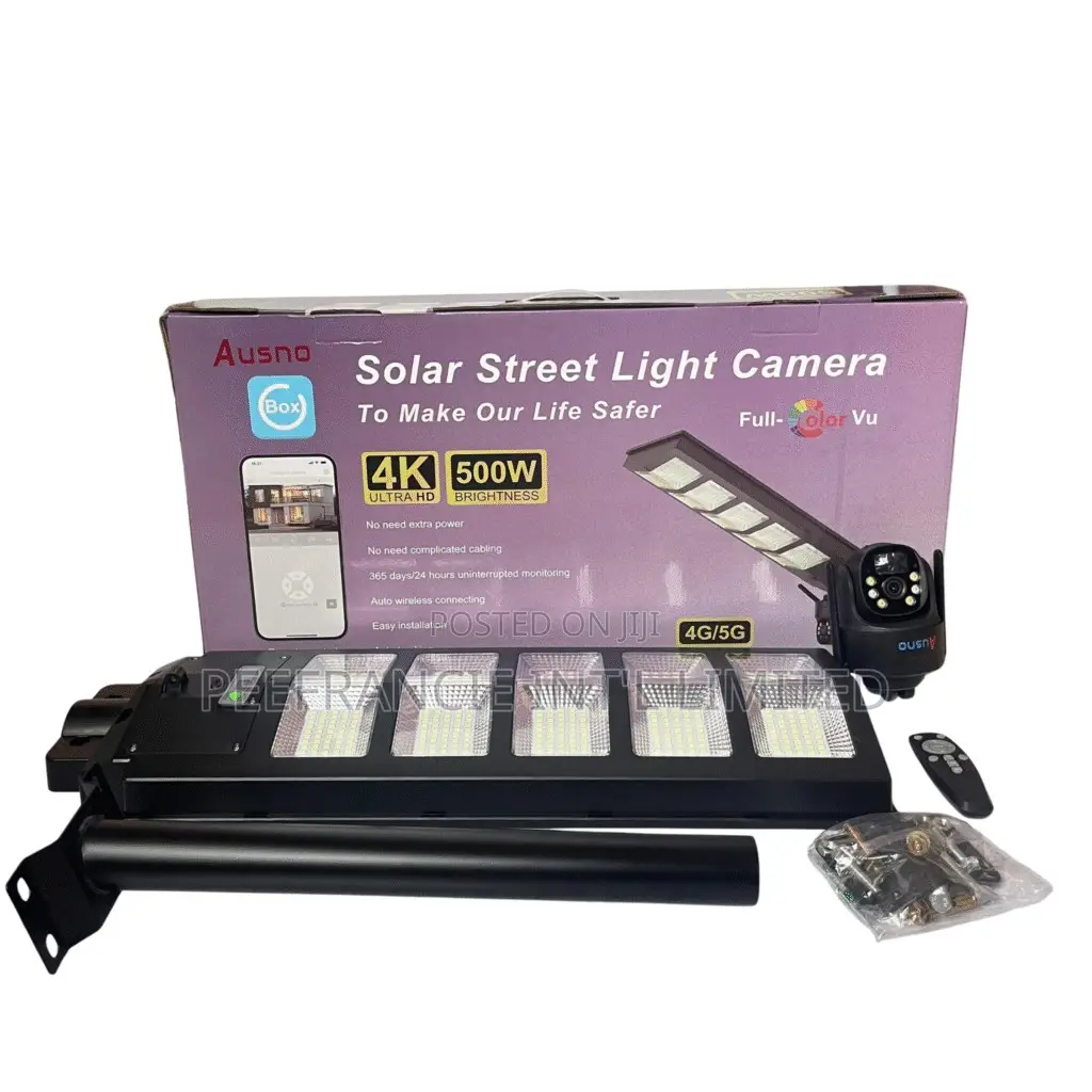 500w Solar Street Light Camera. Full Color Vu