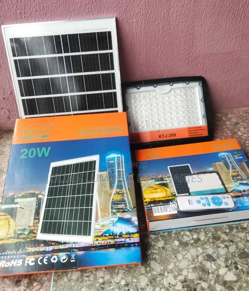 KTJ 200w Solar Floodlight (Separate Panel)