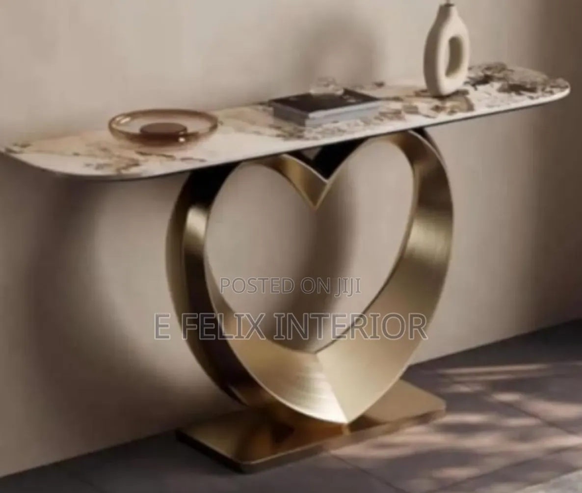 Luxury Gold Base Console Table
