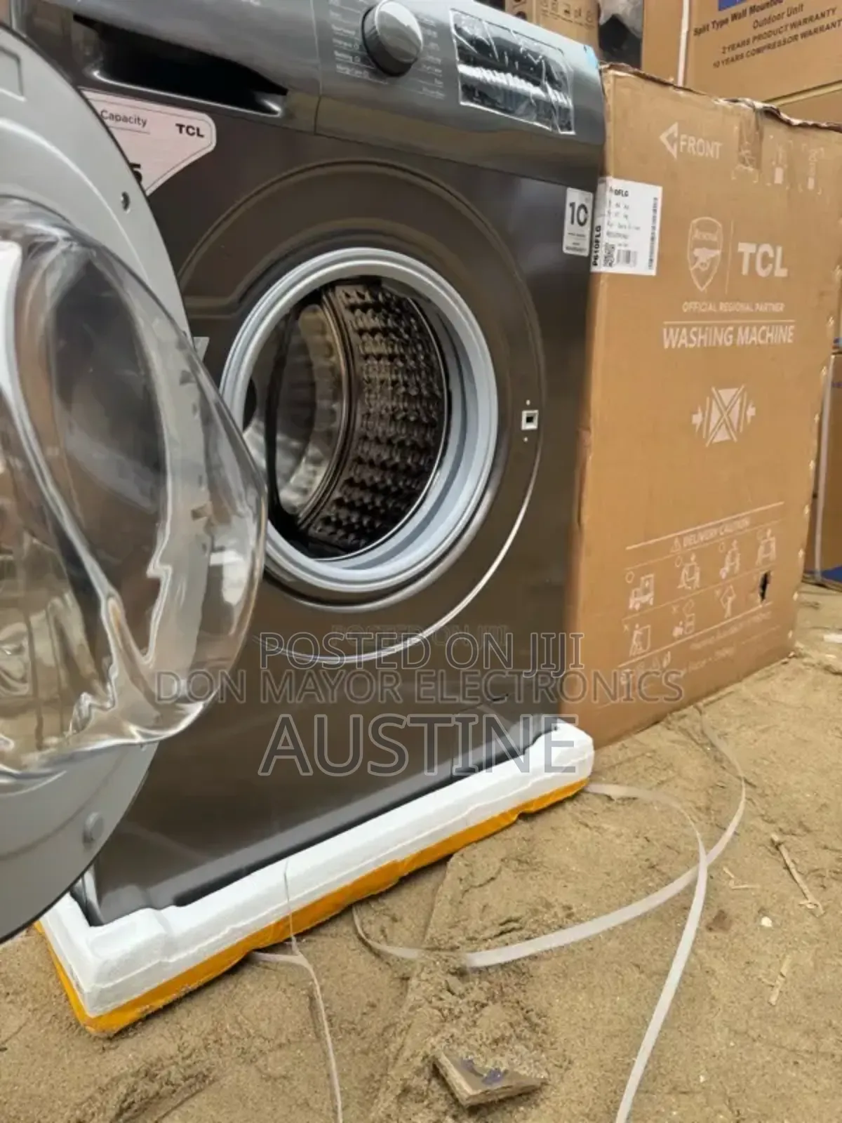 Brand New TCL 8kg Front Loader Automatic Washing Machine>silver Colour