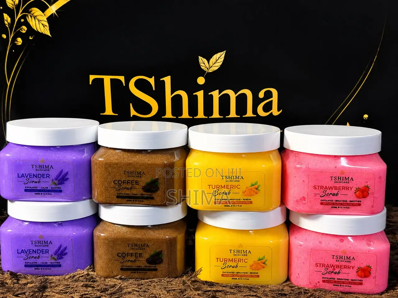 TShima Skincare - SCRUBS (Lavender, Turmeric, Coffee, Strawberry)