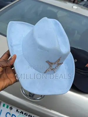 Stylish Wide Brim Blue Star Inspires Men's Cowboy Hat