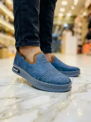 Blue Casual Slip on Sneakers