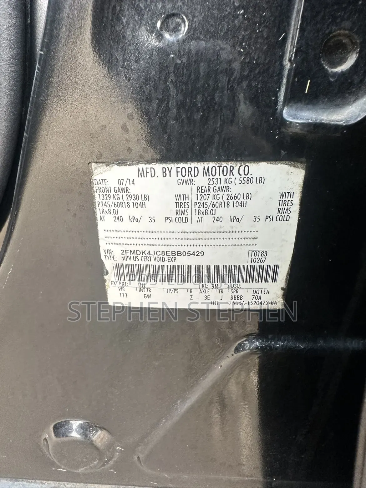 Ford Edge 2014 Black