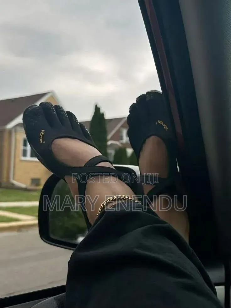 Black Open Toe Ballet Flat