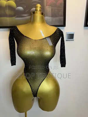 Sexy Women’s Sheer Meshy Shimmering Bodysuit