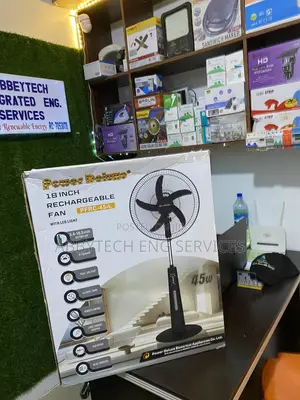 18” Rechargeable Standing Fan