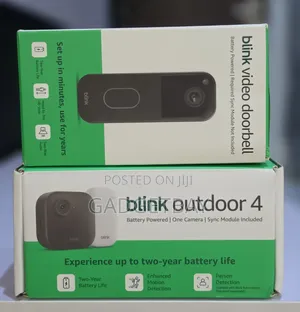 Blink Battery Video Doorbell + Sync Module Core + One Outdoor 4 Camera