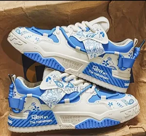 Stylish Blue White Casual Sneakers