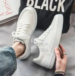 White Casual Platform Sneakers
