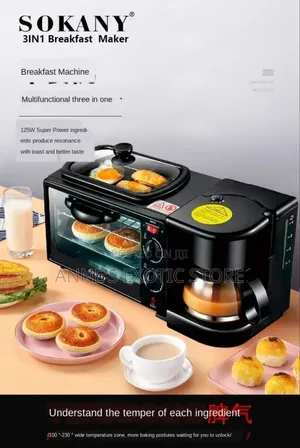 3-in-1 Multifunctional Breakfast Maker With Oven, Coffee Maker