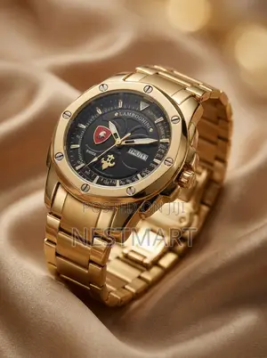 Lamborghini Men's Gold Bracelet Watch