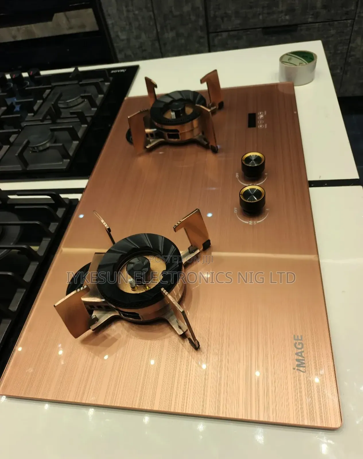 Original IMAGE Made in Turkey Built-in Flips Up 2 Burners With Timer